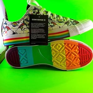 L.G.B.T.Q.I.A.+ Rainbows and Unicorns Chuck Taylor Converse